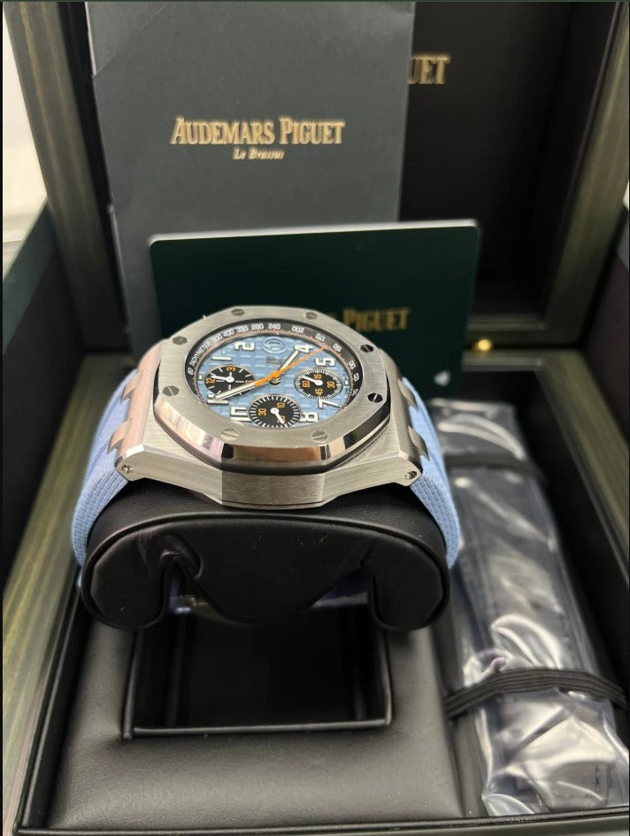 Relógio Audemars Piguet Royal Oak Chronograph Stainless Steel Blue Dial