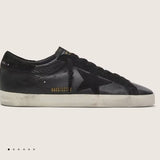 Golden Goose Super-Star em napa Preto estrela Preta .