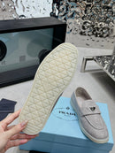 Prada Suede Loafers Grey