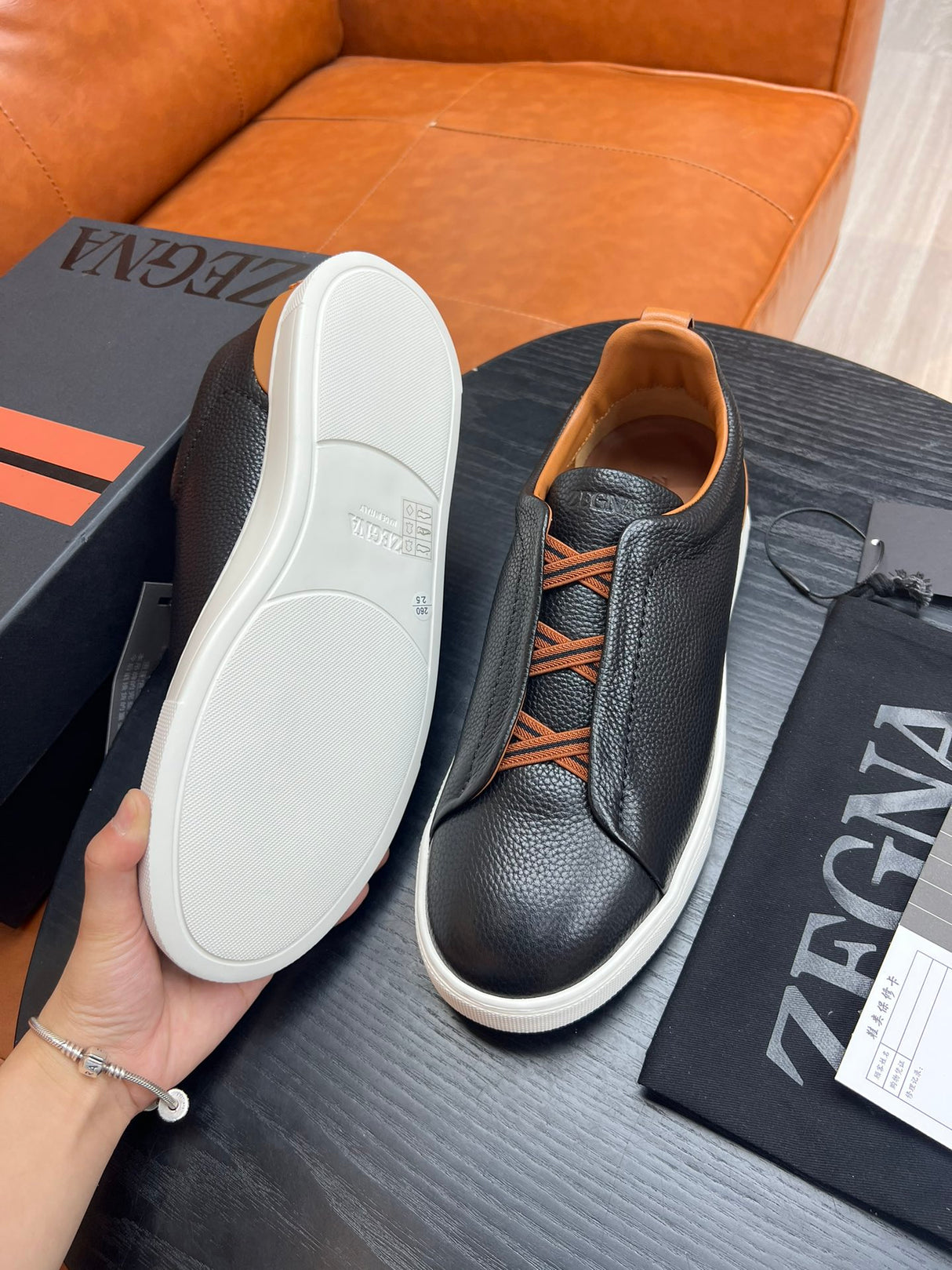 ZEGNA  Triple Stitch Sneakers (Pronta entrega)