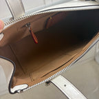 Coach Asher Shoulder Bag Shiny Crinkle Leather White
