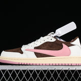 TRAVIS SCOTT X AIR JORDAN 1 LOW OG DARK PONY/PINK OXFORD