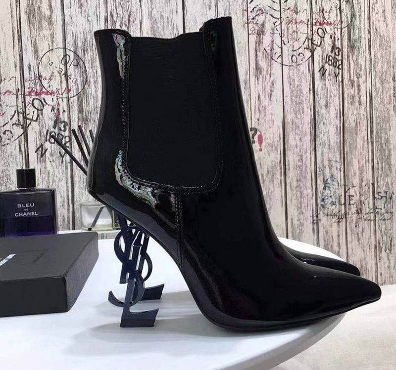 bota de cano curto Saint Laurent blue