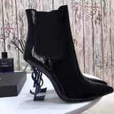 bota de cano curto Saint Laurent blue