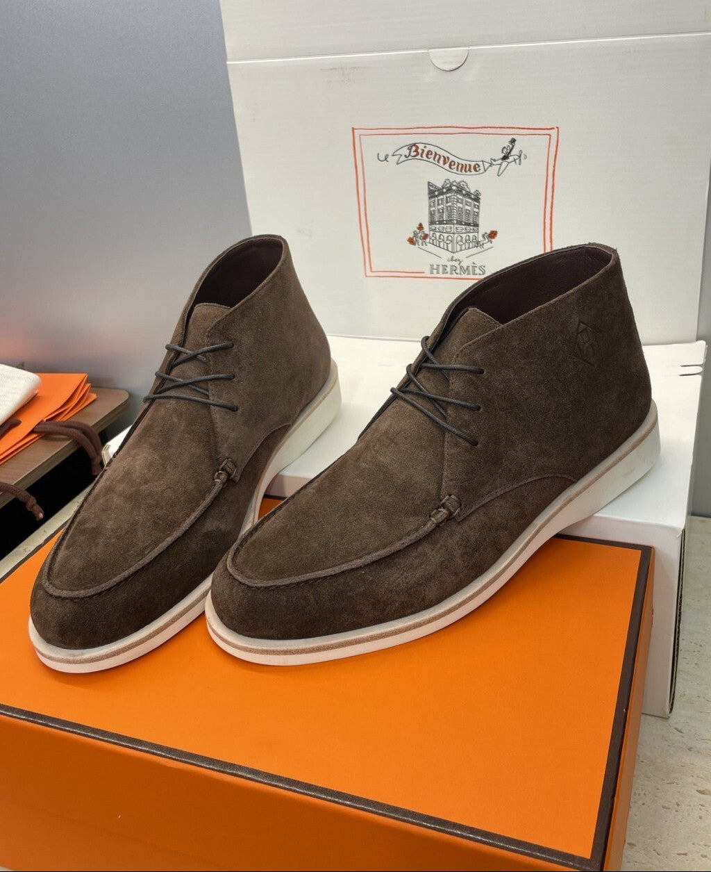 Hermès Middle Derby dark brown