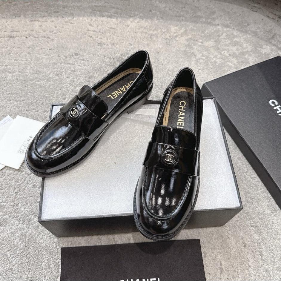 Chanel Timeless Patent Loafer black