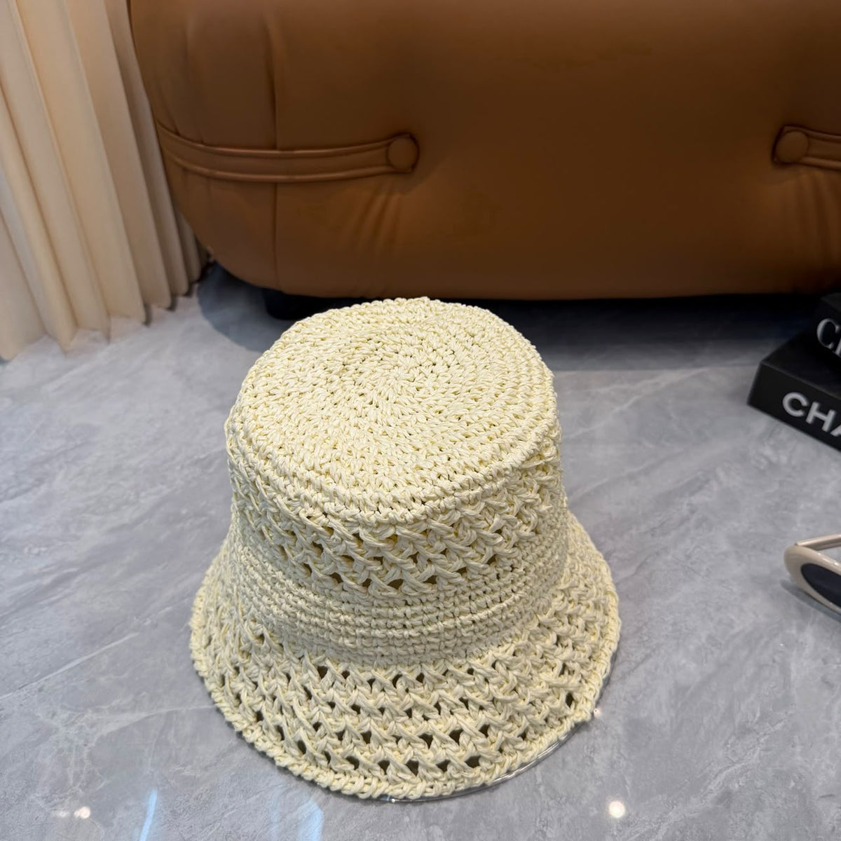 Chapéu Bucket de Crochê da Miu Miu