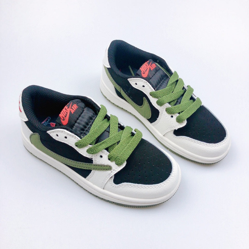 Jordan 1 Retro  x Travis Scott Black and Green Infantil