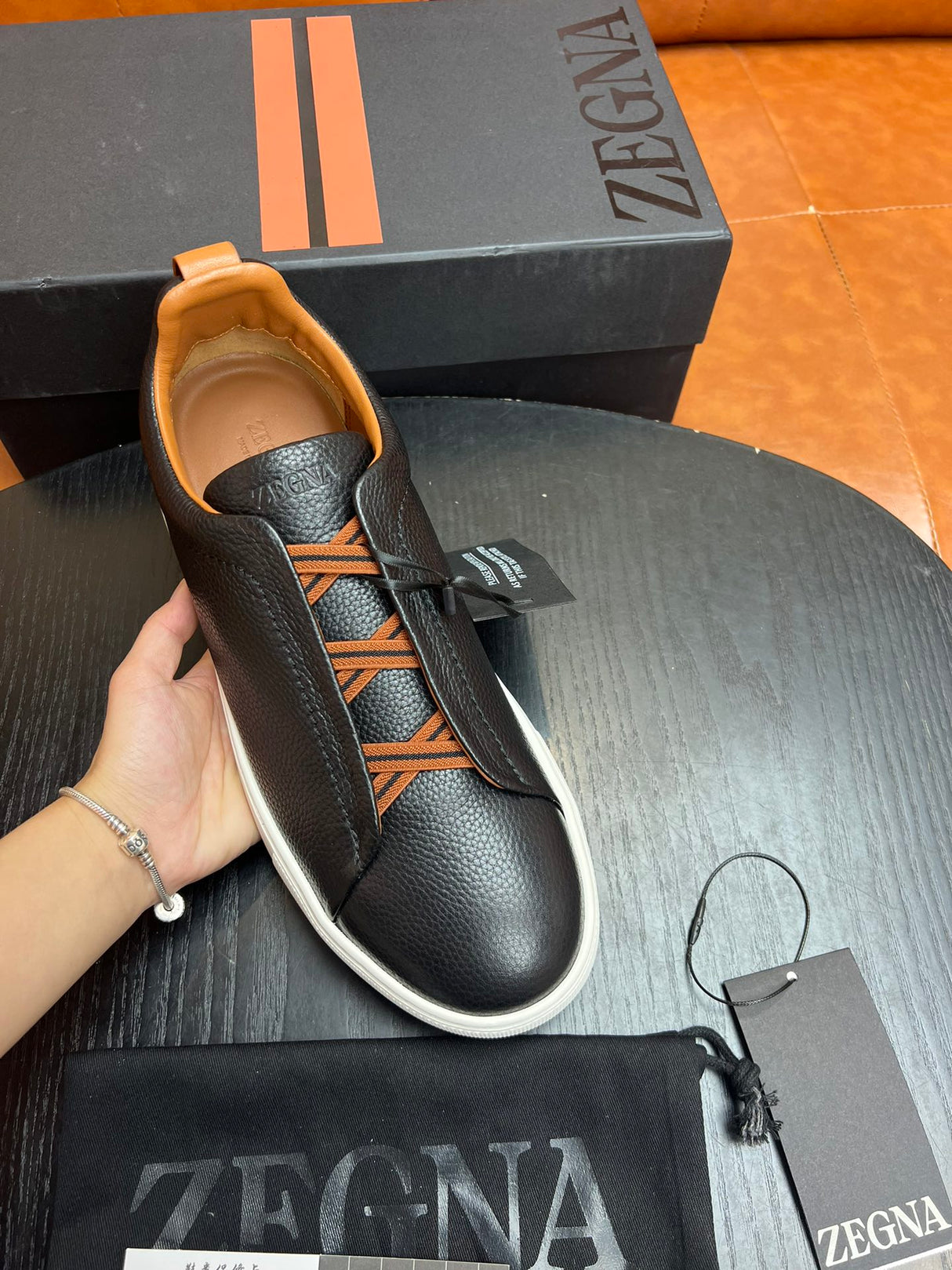 ZEGNA  Triple Stitch Sneakers (Pronta entrega)