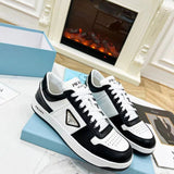 Prada Downtown Low Top Sneakers Leather White Black