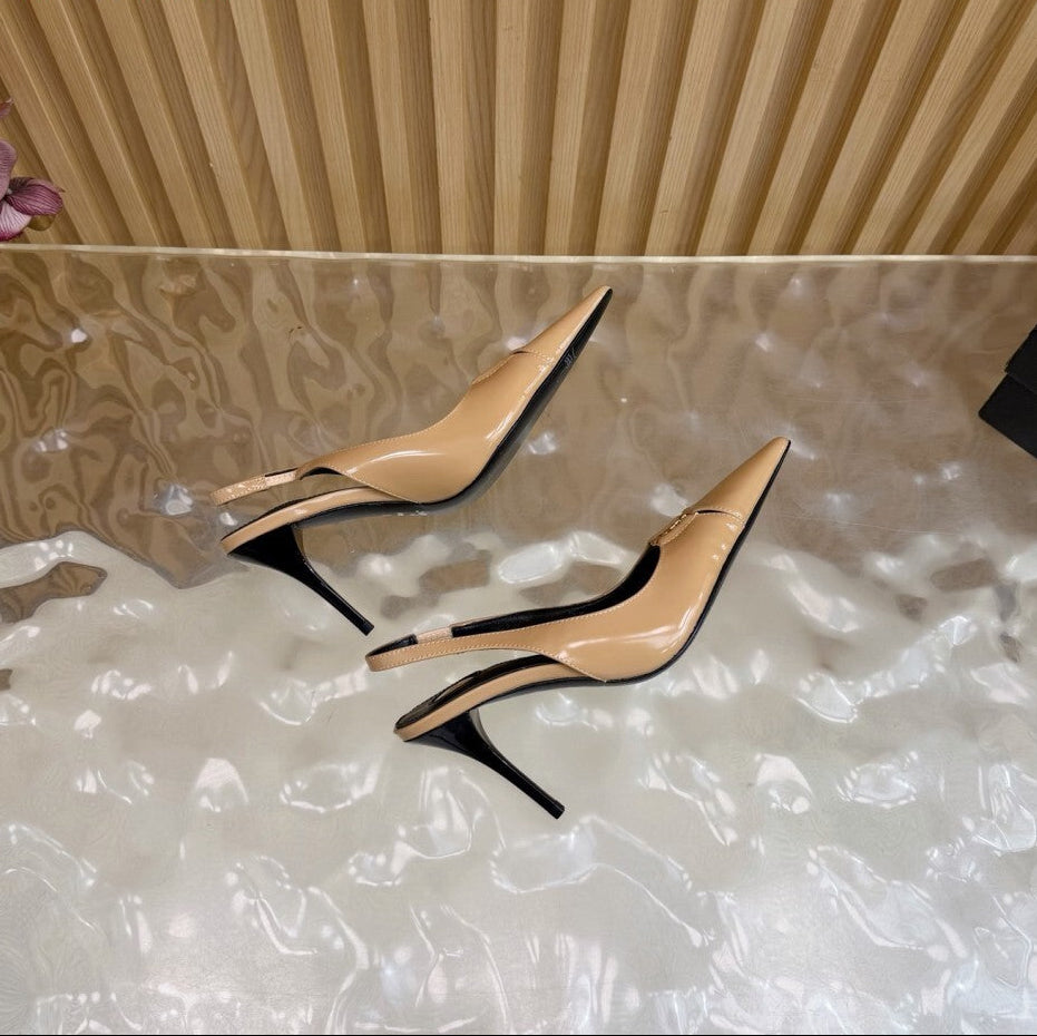 Scarpin Babylone Breteuil Saint Laurent  Beige