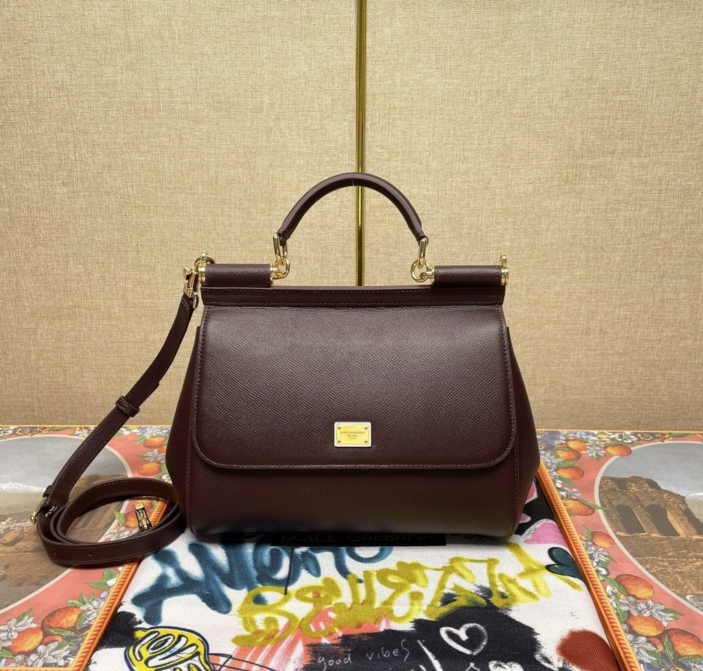 Dolce & Gabbana Sicily Small Handbag Brown