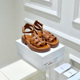 CELINE CLEA TRIOMPHE GLADIATOR ANDALIA IN CALF LEATHER - VEGETABLE TANNING (Pronta Entrega)