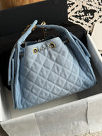 Bolsa Hobo  Chanel 25 Denim Small