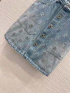 Louis Vuitton Vestido Denim Assinatura Em Paetês (Signature Sequin Denim Dress)