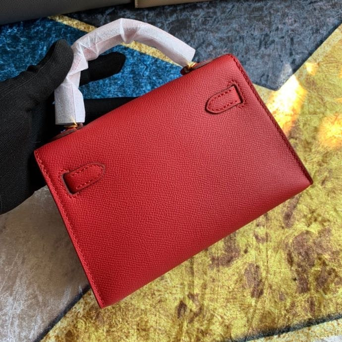 Bolsa Kelly Sellier Mini II Rouge Casaque (tamanho 20) .