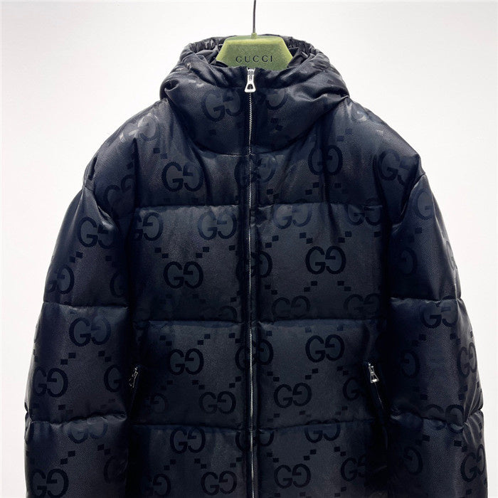 Jaqueta Puffer Gucci Jumbo GG Nylon Canvas