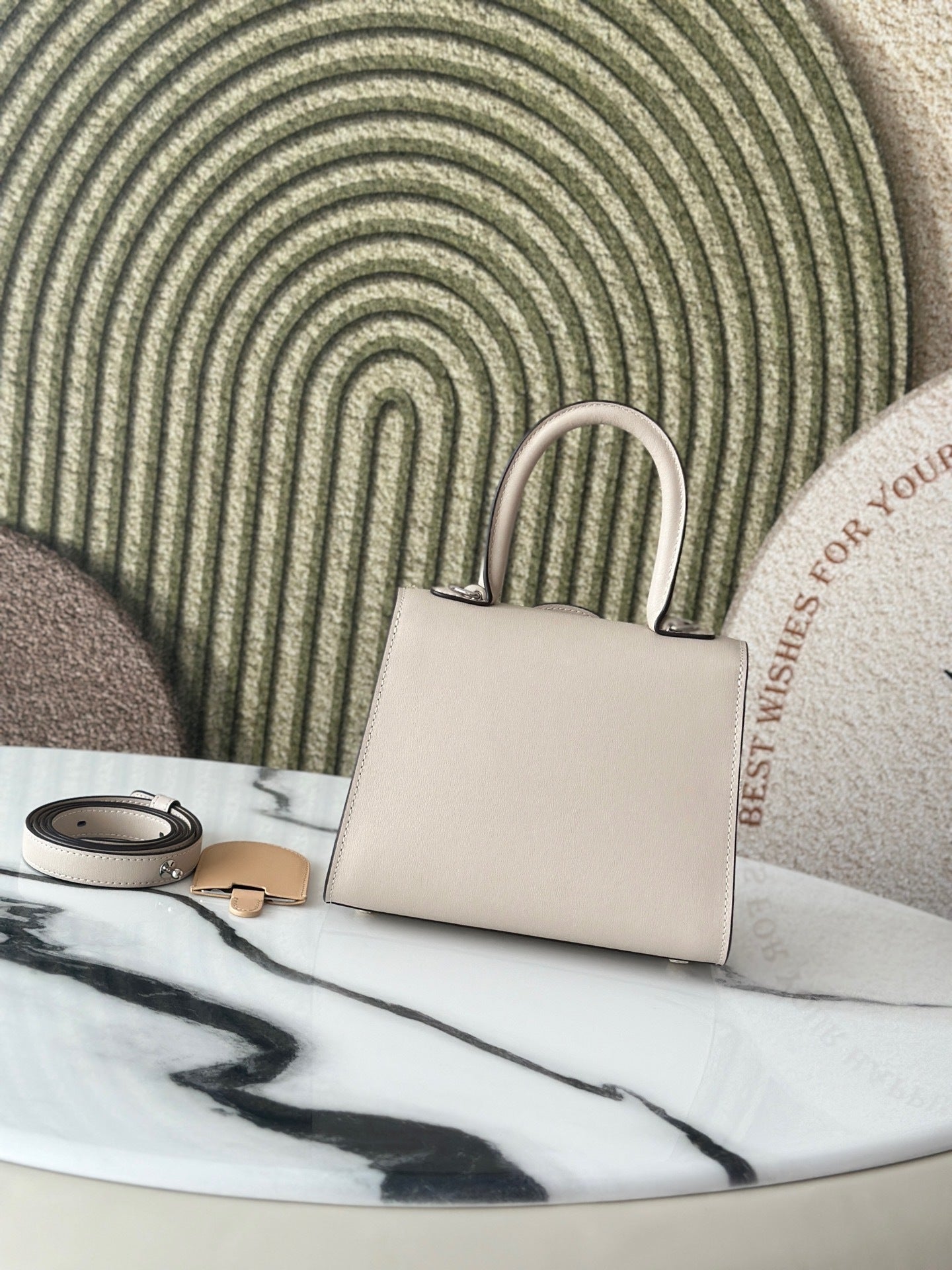 Delvaux Brillant Mini Leather Bag Off White