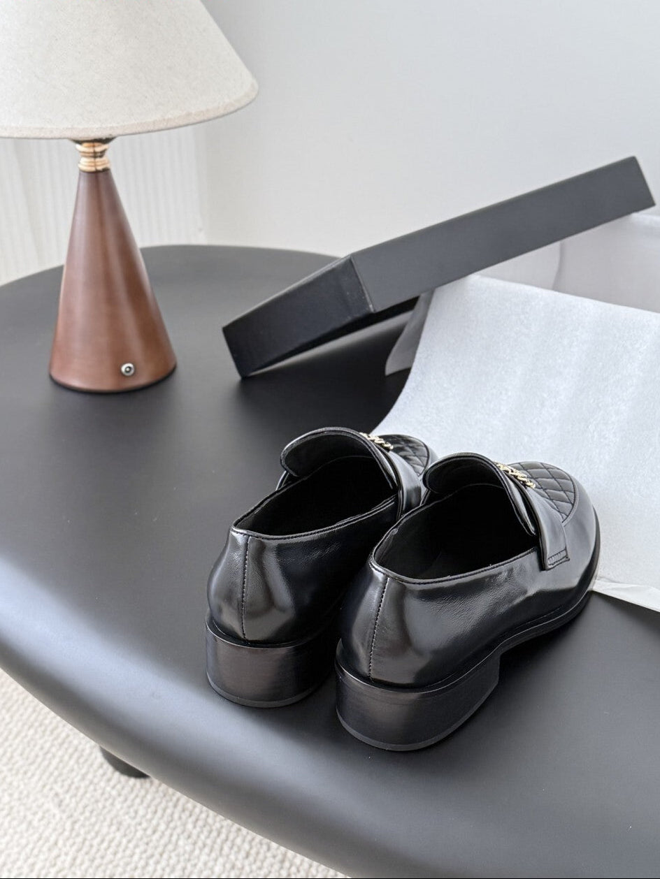 Mocassim Lambskin Ivory black