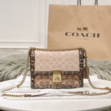 Coach Hutton Signature Snake Chain Bag Ferragens Douradas