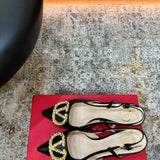 Valentino Garavani VLogo Signature Slingback Pump Black Ferragens Douradas