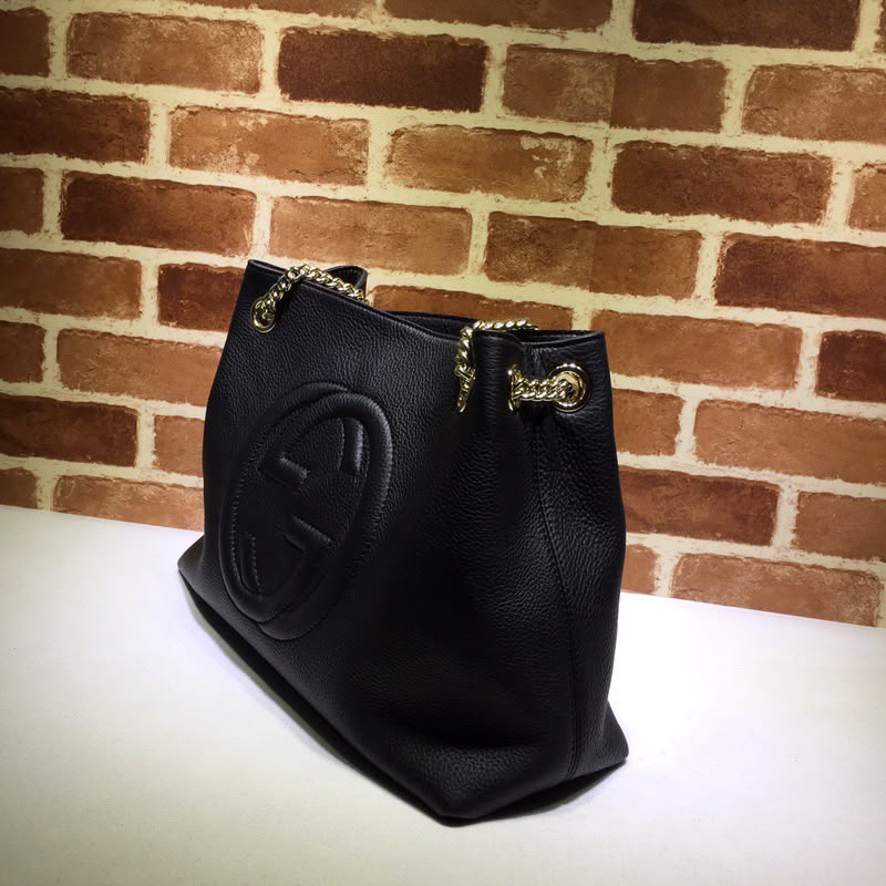 Gucci Soho Chain Tote Bag Black