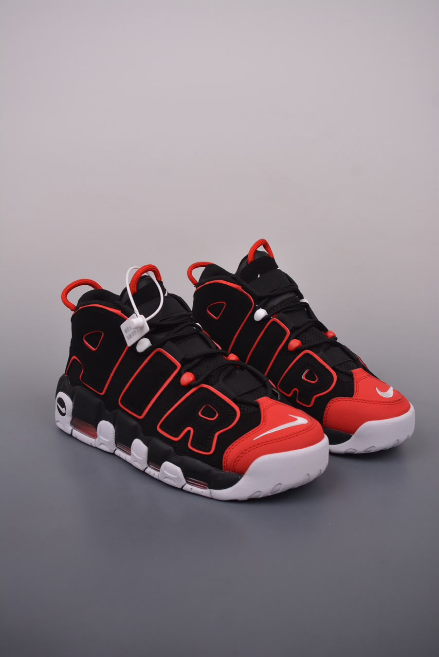 Nike Air More Uptempo  (Black/University Red/White)
