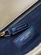 Yves Saint Laurent Calypso Lambskin Bege Ferragens Douradas