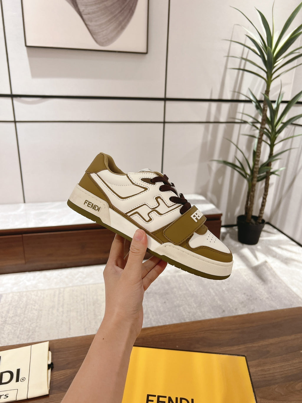 FENDI Tênis Match green