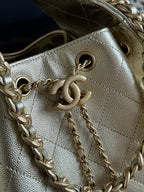Bolsa Hobo  Chanel 25 Metalica Small