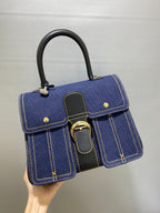 Delvaux Brillant Mini Denim Navy Blue