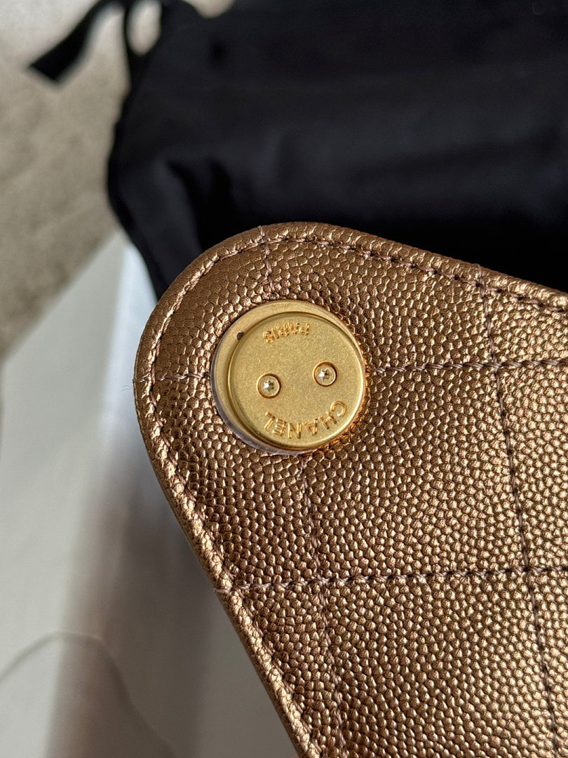 Bolsa Hobo Chanel 25 Bronze