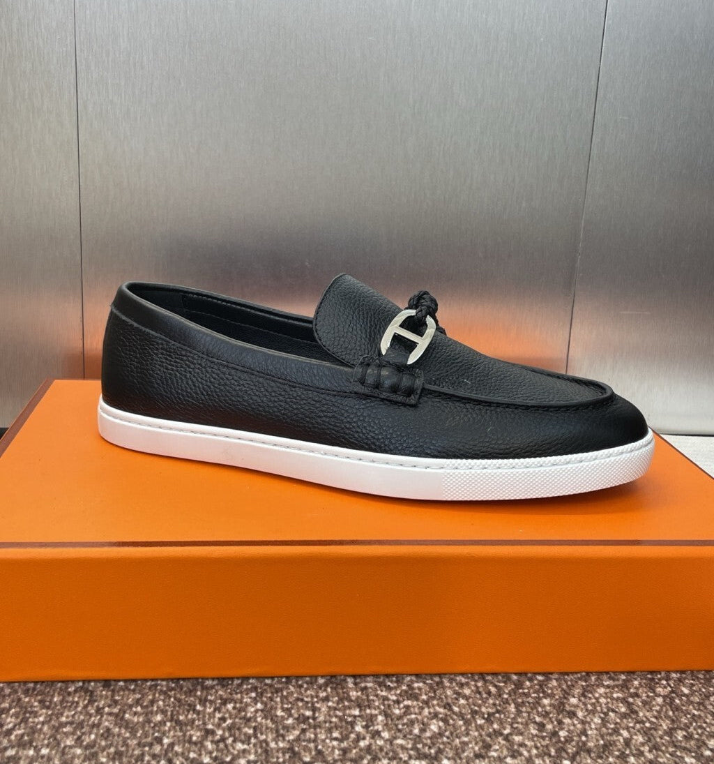 HERMES LOAFER Couro black