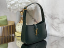 Yves Saint Laurent Mini Le 5 to 7 Leather Green