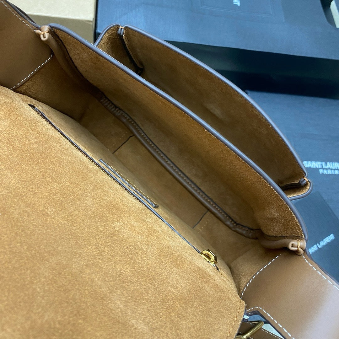 Saint Laurent Niki Saddle Shoulder Bag Cortiça Ferragens Douradas