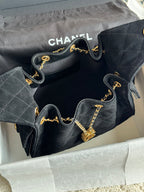 Bolsa Hobo  Chanel 25 em camurça Black Small