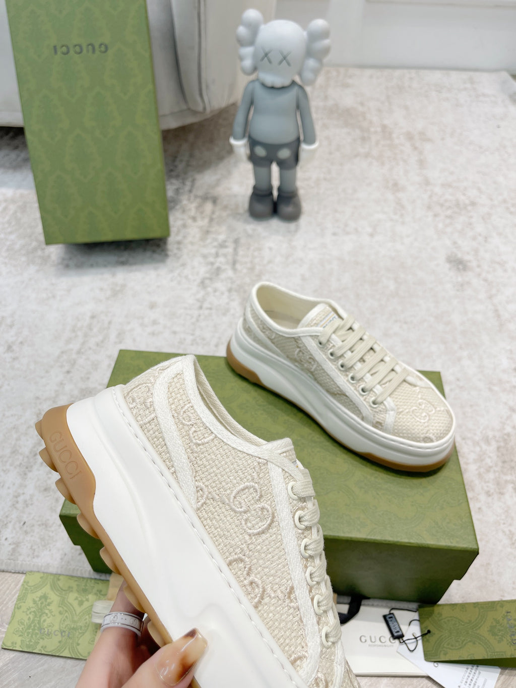Gucci And Ebony GG Canvas Cream ( Pronta entrega )