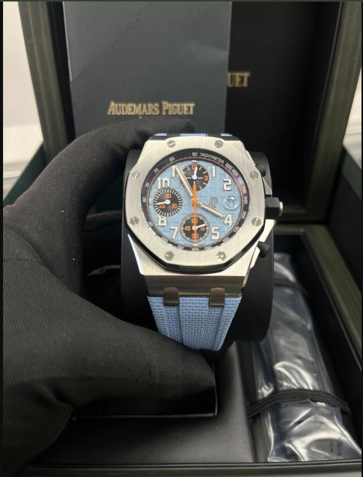 Relógio Audemars Piguet Royal Oak Chronograph Stainless Steel Blue Dial