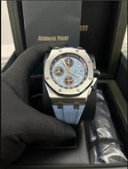 Relógio Audemars Piguet Royal Oak Chronograph Stainless Steel Blue Dial