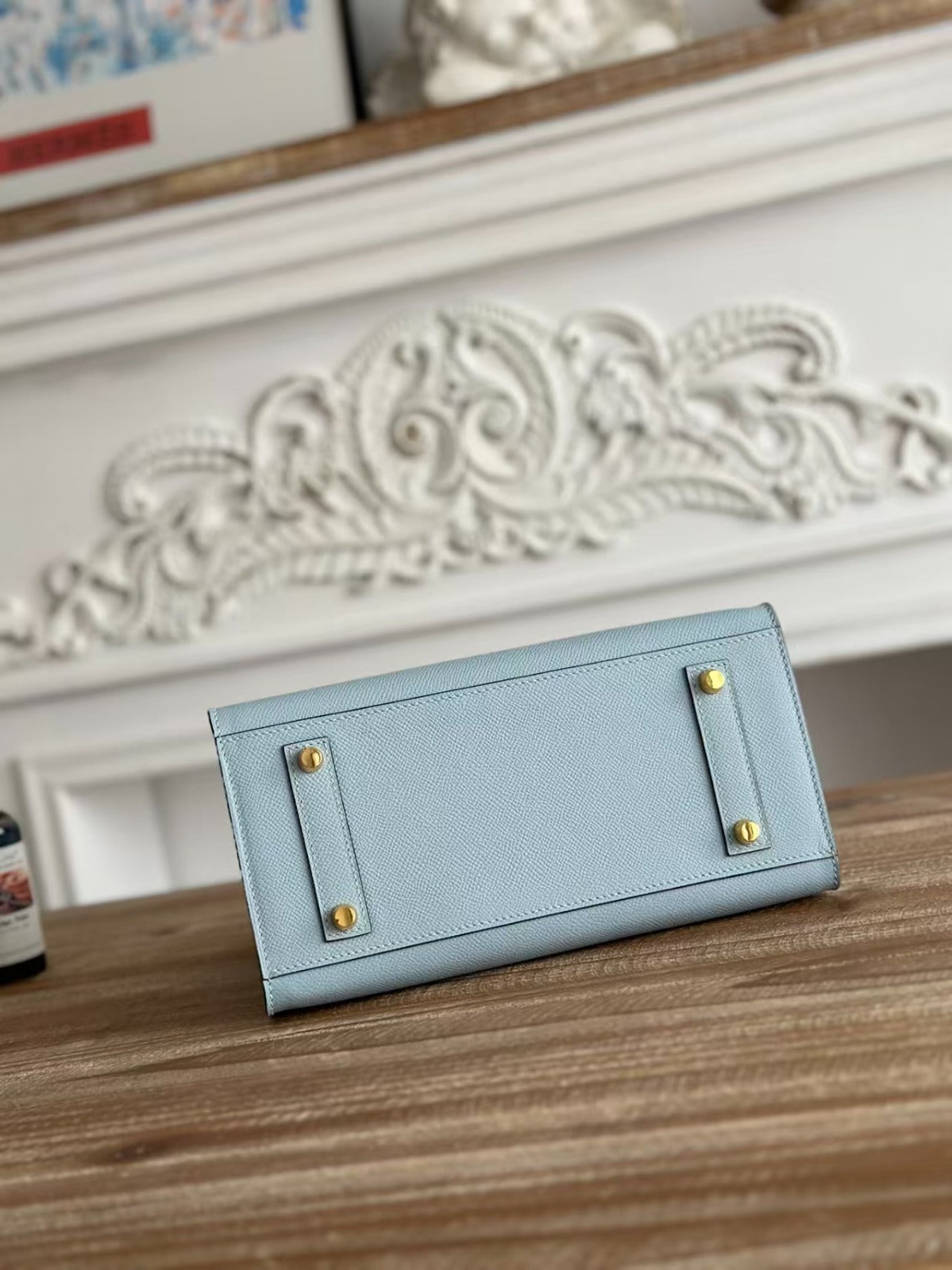 Hermès Birkin Bag Couro Blue Brume .
