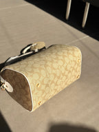 Coach Rowan Satchel Khaki / Off-White Signature Canvas