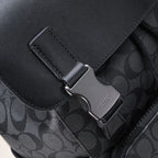 Coach Track Backpack Signature Canvas Black