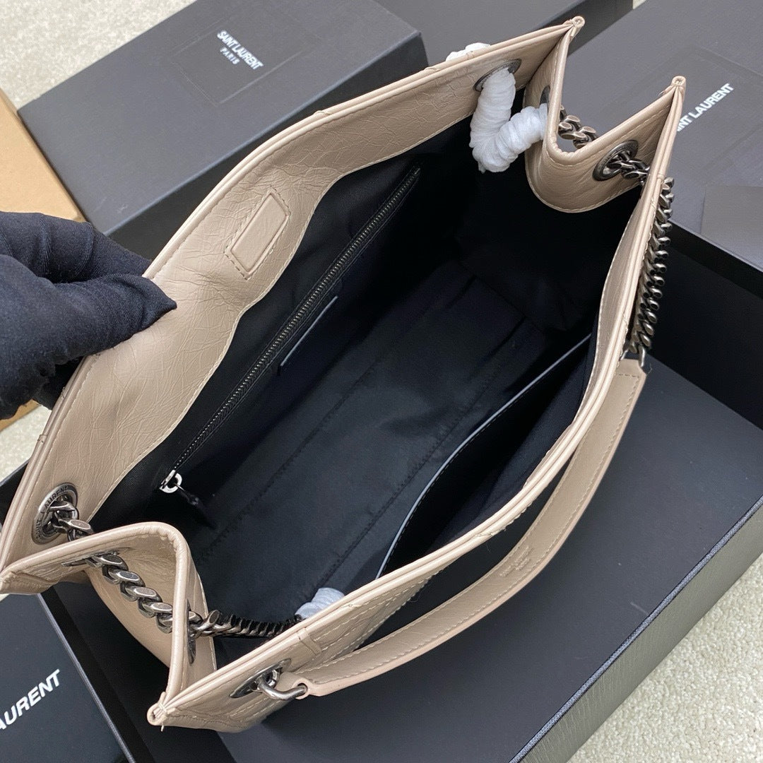 Saint Laurent Niki Shopping Bag Off-White Taupe