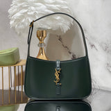 Yves Saint Laurent Mini Le 5 to 7 Leather Green