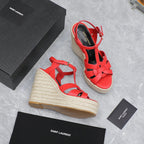 Saint Laurent Espadrille Tribute Red