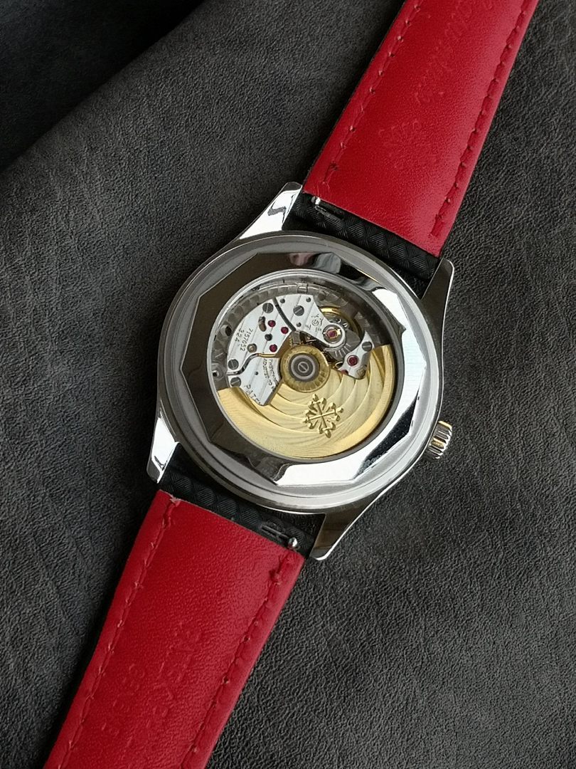 Patek Philippe Calatrava "Ebony" Dark Gray Dial With Red Accents
