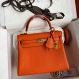 Bolsa Hermes Kelly Orange 25cm