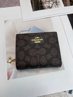 Coach Snap Wallet In Signature Canvas