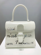 Delvaux Brillant L'Humour Lettering White / Silver
