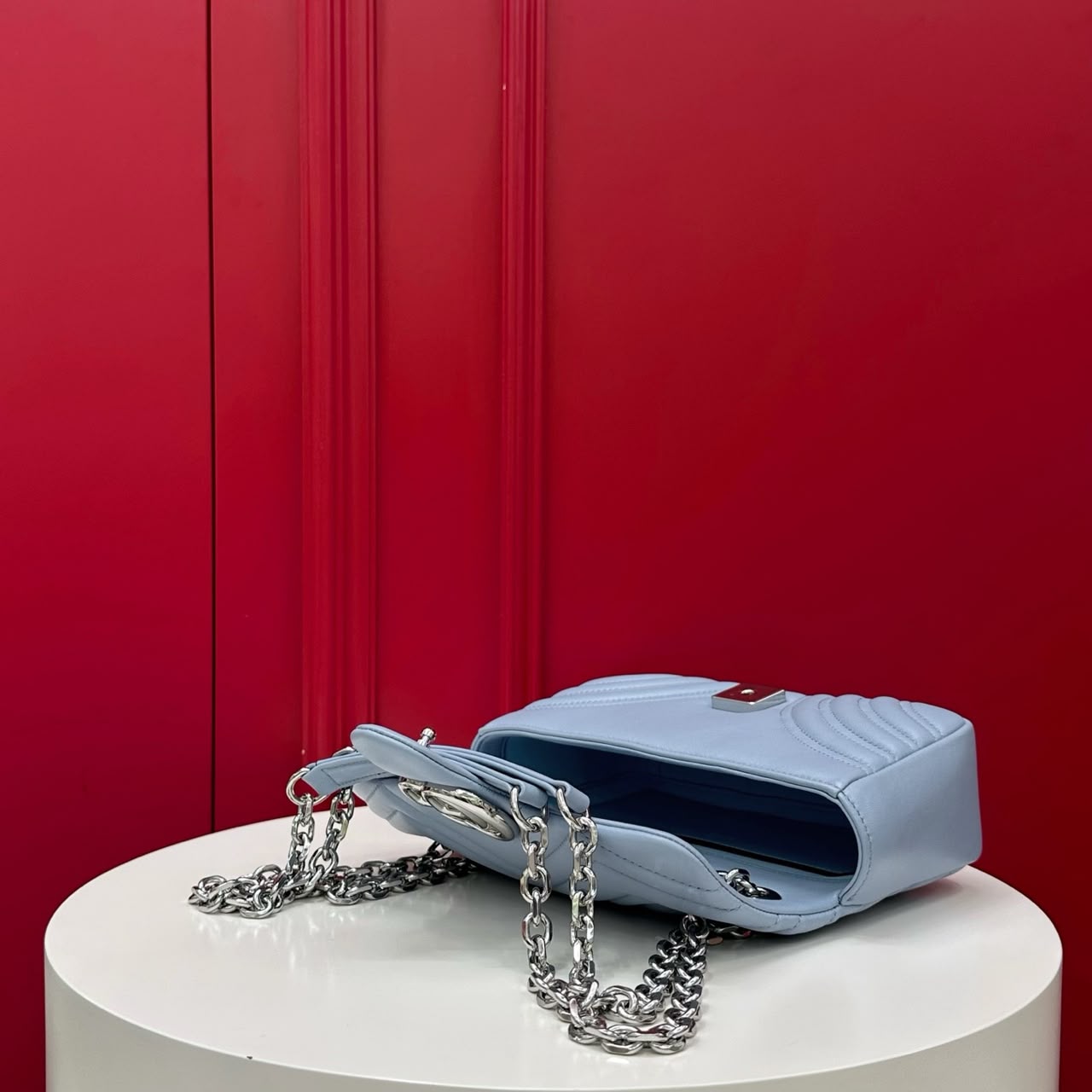 Gucci GG Marmont Small Matelasse Bag Blue